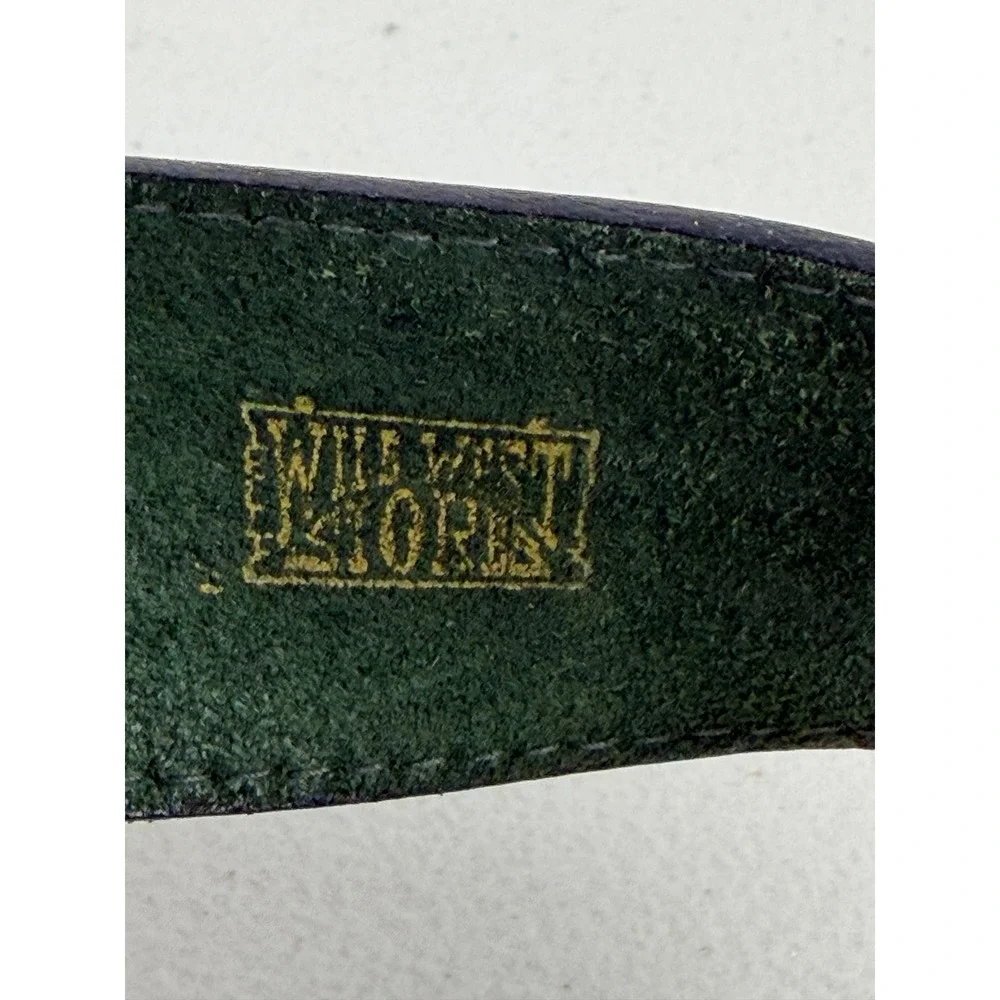 Wild West Stores Womens Forest Green Glazed Aniline Leather Belt Size 30 6364